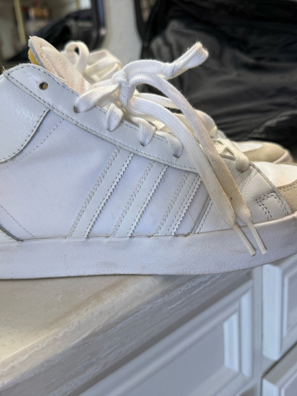 adidas White Women’s Mid-Top Sneakers